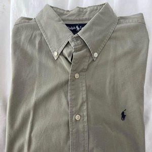 Ralph Lauren Button Down Mens Long Sleeve XL Beige Blake